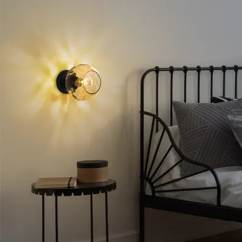 Aplica de perete, Opviq, 521SHN3693, Galben/Negru imagine