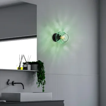 Aplica de perete, Opviq, 521SHN3694, Menta / Negru imagine