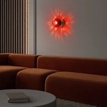 Aplica de perete, Opviq, 521SHN3695, Rosu / Auriu imagine