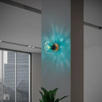 Aplica de perete, Opviq, 521SHN3696, Albastru / Auriu imagine