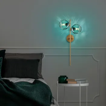 Aplica de perete, Opviq, 521SHN3706, Albastru / Auriu imagine