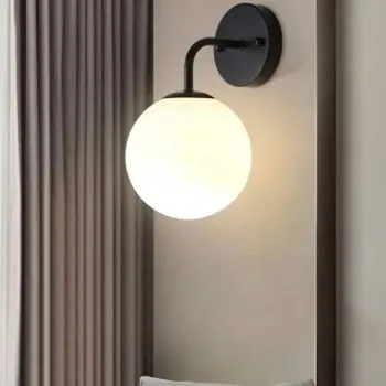 Aplica de perete, Opviq, 751ARL1143, Metal, Alb/Negru imagine