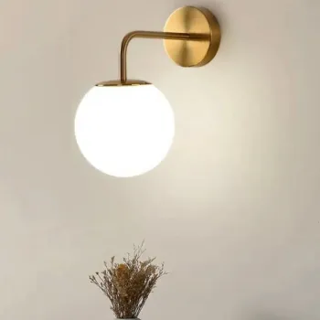 Aplica de perete, Opviq, 751ARL1144, Metal, Aur/Alb imagine