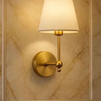 Aplica de perete, Opviq, 751ARL1153, Metal, Aur/Alb imagine