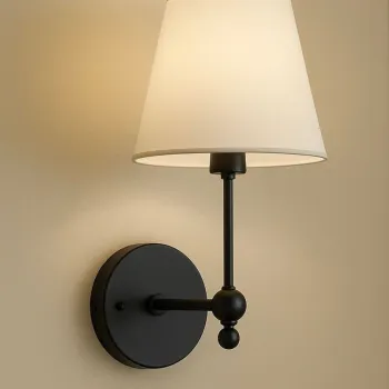 Aplica de perete, Opviq, 751ARL1154, Metal, Alb/Negru imagine