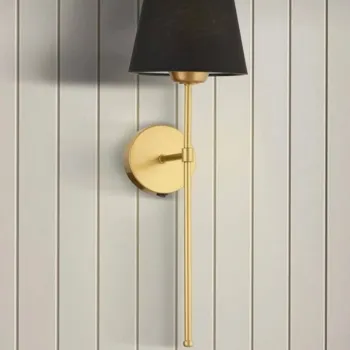 Aplica de perete, Opviq, 751ARL1155, Metal, Aur/Negru imagine