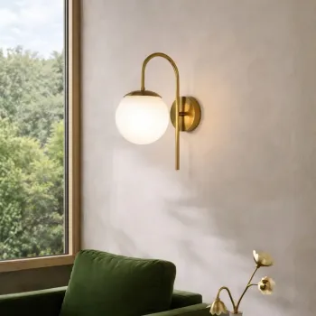 Aplica de perete, Opviq, 780SGN2718, Aur/Alb imagine