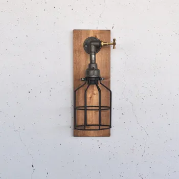 Aplica de perete, Opviq, 791EVL1610, Lemn imagine