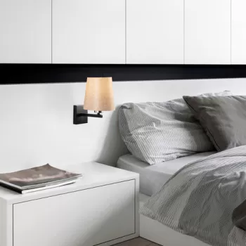 Aplica de perete, Opviq, 892OPV1255, Fier, Negru / Nichel / Crem imagine