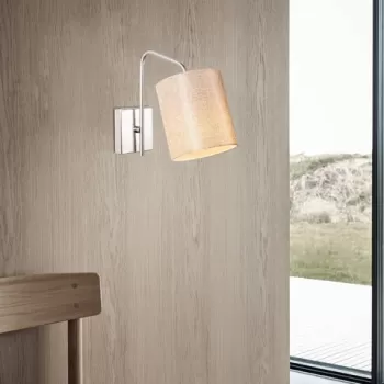 Aplica de perete, Opviq, 892OPV1268, Metal, Nichel / Crem imagine