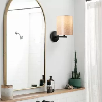 Aplica de perete, Opviq, 892OPV1285, Metal, Negru / Crem imagine