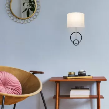 Aplica de perete, Opviq, 892OPV1332, Metal, Alb/Negru imagine