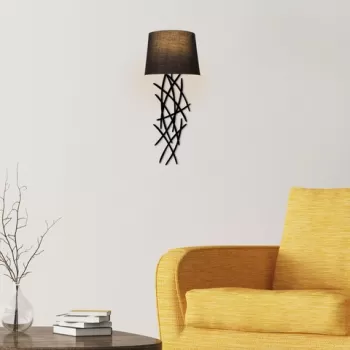 Aplica de perete, Opviq, 892OPV1333, Fier, Negru imagine