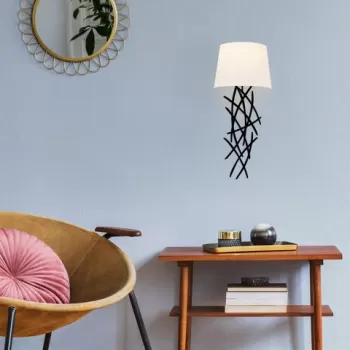 Aplica de perete, Opviq, 892OPV1337, Metal, Alb/Negru imagine