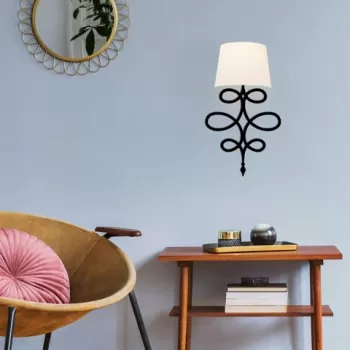 Aplica de perete, Opviq, 892OPV1339, Metal, Alb/Negru imagine