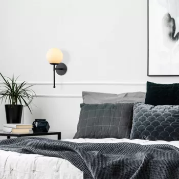 Aplica de perete, Opviq, 892OPV1358, Metal, Negru imagine