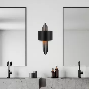 Aplica de perete, Opviq, 892OPV1361, Metal, Negru imagine