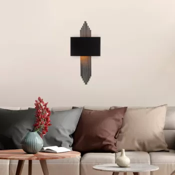 Aplica de perete, Opviq, 892OPV1362, Metal, Negru imagine