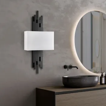 Aplica de perete, Opviq, 892OPV2406, Alb/Negru imagine