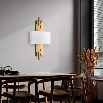 Aplica de perete, Opviq, 892OPV2410, Aur/Alb imagine