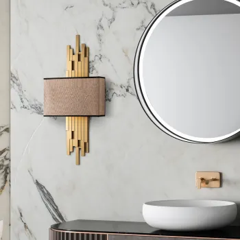 Aplica de perete, Opviq, 892OPV2411, Auriu / Maro deschis imagine