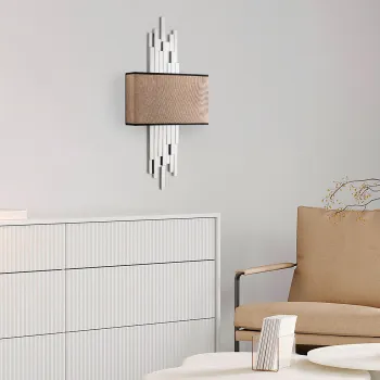 Aplica de perete, Opviq, 892OPV2415, Alb/Maro deschis imagine