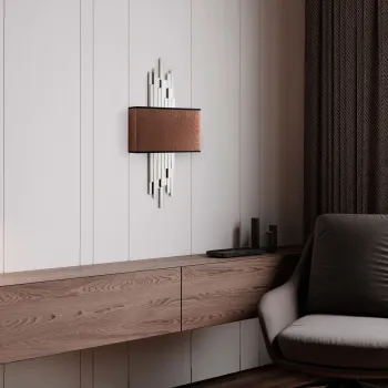 Aplica de perete, Opviq, 892OPV2416, Alb/Maro imagine