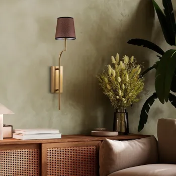 Aplica de perete, Opviq, 892OPV2446, Auriu/Maro imagine