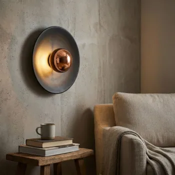 Aplica de perete, Opviq, 892OPV3508, Negru/Cupru imagine