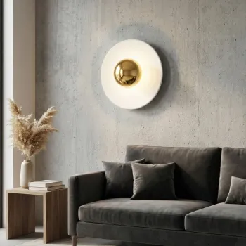 Aplica de perete, Opviq, 892OPV3509, Alb/Auriu imagine