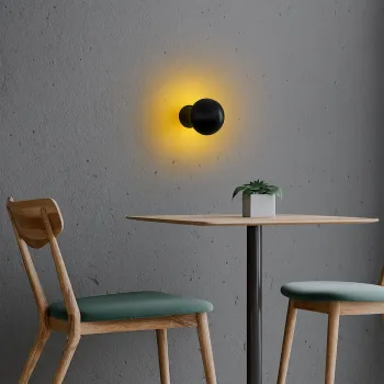 Aplica de perete, Opviq, 942FLG2217, Negru imagine