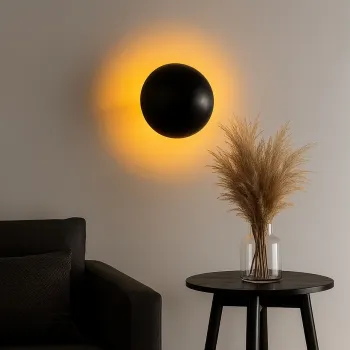 Aplica de perete, Opviq, 942FLG2228, Negru imagine