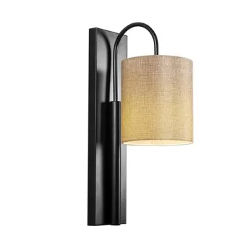 Aplica de perete, Opviq, Baston 3461, 10x42 cm, E27, 100 W, negru/bej imagine