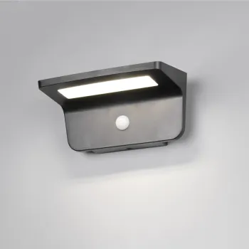 Aplica de perete pentru exterior Atico, RL, 20x13x10 cm, 8W, 1x SMD, plastic, negru mat imagine