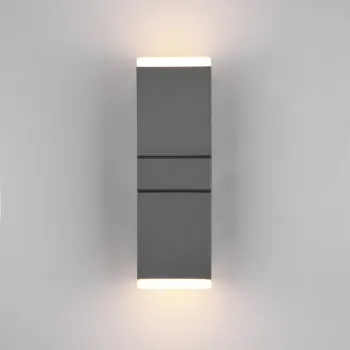 Aplica de perete pentru exterior Avon, TRIO, 9x28 cm, 7W, 2x SMD LED, aluminiu turnat, antracit imagine