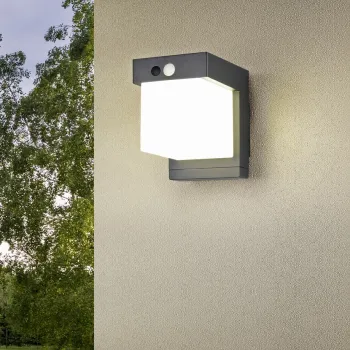 Aplica de perete pentru exterior Colombo, RL, 10x14 cm, 5.5W, 1x SMD, plastic, negru mat imagine