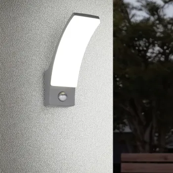 Aplica de perete pentru exterior cu senzor Beja, RL, 8x18.5x22.5 cm, 12.5W, 1x SMD LED, aluminiu, antracit imagine