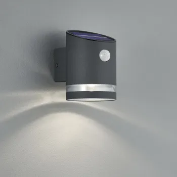 Aplica de perete pentru exterior cu senzor Salta, RL, 9x13 cm, 3W, 1x SMD, inox, antracit imagine