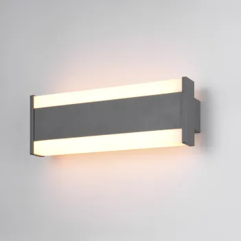 Aplica de perete pentru exterior Dawson, TRIO, 30x10.7 cm, 7W, 1x SMD, aluminiu, antracit imagine