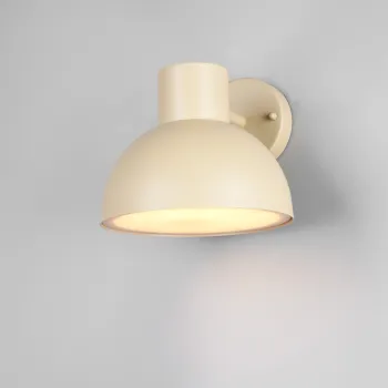 Aplica de perete pentru exterior Elbe, TRIO, 20x18.5 cm, 10W, 1x E27, aluminiu, bej imagine