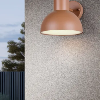 Aplica de perete pentru exterior Elbe, TRIO, 20x18.5 cm, 10W, 1x E27, aluminiu, caramiziu imagine