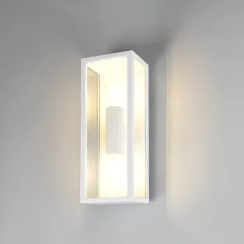 Aplica de perete pentru exterior Garonne, TRIO, 14x13.5x38 cm, 10W, 2x E27, aluminiu, alb mat imagine