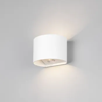 Aplica de perete pentru exterior Genie, RL NOW, 14x12x10 cm, 1W, 2x SMD, plastic, alb mat imagine