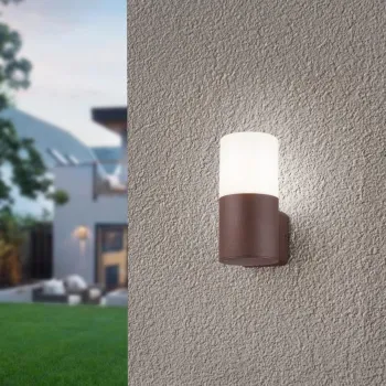 Aplica de perete pentru exterior Hoosic, TRIO, 8.5x11.8x17.5 cm, 28W, 1x E27, aluminiu turnat/plastic, maro imagine