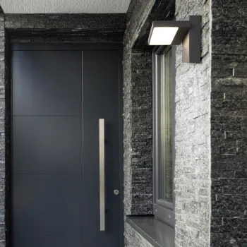 Aplica de perete pentru exterior Horton, TRIO, 15x12 cm, 8W, 1x SMD, aluminiu, antracit imagine