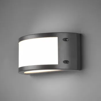 Aplica de perete pentru exterior Kendal, RL, 24.8x11.5 cm, 12W, 1x SMD, plastic, antracit/alb imagine