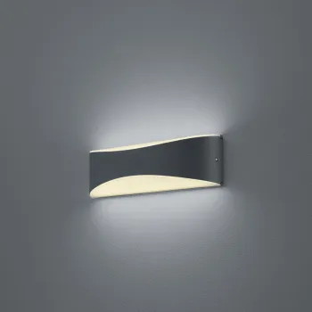 Aplica de perete pentru exterior Konda, TRIO, 23x5.6x7.2 cm, 9W, 1x SMD, aluminiu/plastic, antracit imagine