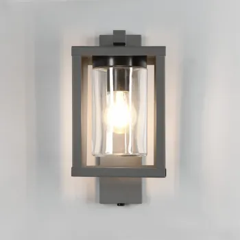 Aplica de perete pentru exterior Lunga, TRIO, 16x33 cm, 40W, 1x E27, metal, antracit imagine