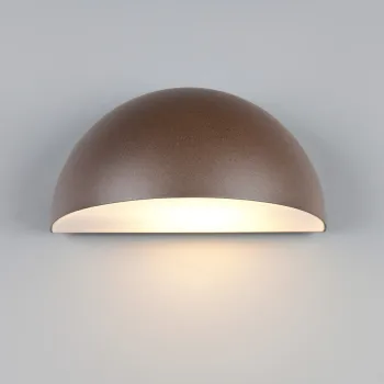 Aplica de perete pentru exterior Maas, TRIO, 27x15.5x14.3 cm, 10W, 1x E27, aluminiu, maro imagine