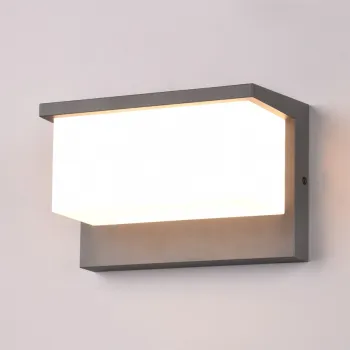 Aplica de perete pentru exterior Nestos, TRIO, 23x15 cm, 13W, 1x SMD, aluminiu, antracit imagine